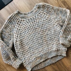 ✨tan knit sweater size m✨